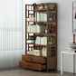 Closed Back Standard Bookshelf Engineered Wood Bookcase with Rectangular Shelves