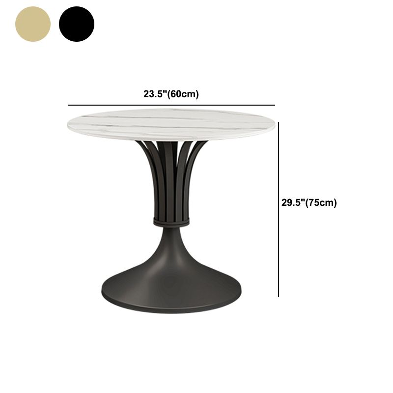 Mesa de comedor de estilo moderno Mesa de piedra sinterizada redonda para el comedor