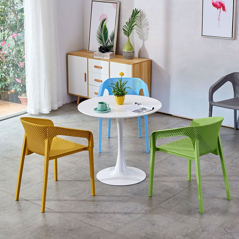 Modern Style Stackable Chair Dining Arm Chair with Plastic Legs for Kitchen Clearhalo ' kitchen&dining_furn' 'Dining Chairs' 'Dining Tables & Seating' 'dining_chair' 'Furniture' 'furniture_dining_chair' 'Kitchen & Dining Furniture' 'kitchen' 1200x1200_dd3f1482-1f7f-4a86-a705-5f8cec732296