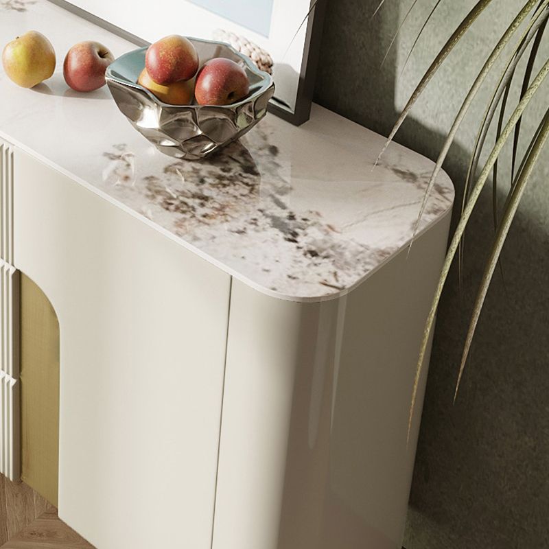 Glam Sideboard Buffet Cabinets Buffet Sideboard with 2 Doors and 3 Drawers Clearhalo 'buffet_sideboard' 'Buffets & Sideboards' 'furn' 'furn_buffet_sideboard' 'Furniture' 'Kitchen & Dining Furniture' 1200x1200_dd40bdaa-cc04-4239-9937-0bbf8ff6a153