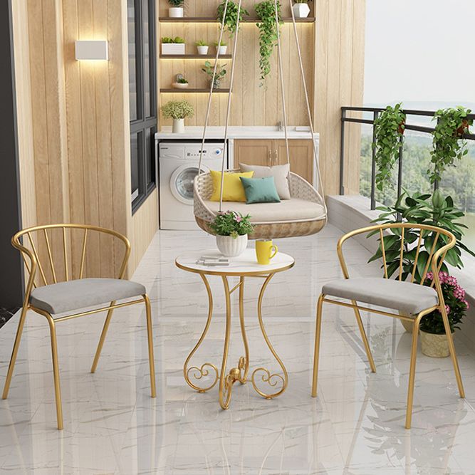 Metal X-base End Table Modernistic Round Side End Table for Living Room