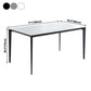 Industrial Sintered Stone Dining Table 4 Legs Solid Aluminum Base Rectangle Table for Home Clearhalo ' dining_table' 'Dining Tables & Seating' 'Dining Tables' 'furn' 'furn_dining_table' 'Furniture' 'furniture_dining_table' 'Kitchen & Dining Furniture' 'kitchen&dining_furn' 'kitchen' 'kitchen_dining_table' 1200x1200_dd425b5a-a5d6-4488-b9c7-35ab03b4cd45
