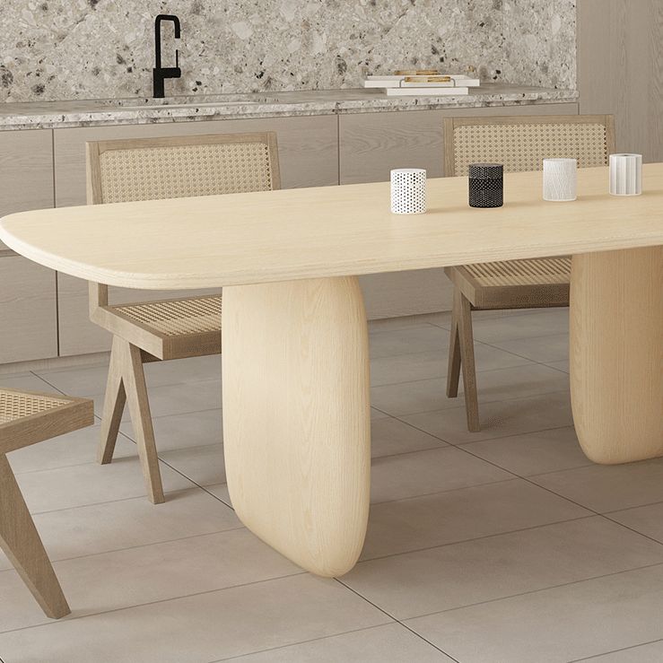 Pine Solid Wood Table Modern Rectangle Dining Table with 3 Legs for Restaurant Clearhalo ' dining_table' 'Dining Tables & Seating' 'Dining Tables' 'furn' 'furn_dining_table' 'Furniture' 'furniture_dining_table' 'Kitchen & Dining Furniture' 'kitchen&dining_furn' 'kitchen' 'kitchen_dining_table' 1200x1200_dd42eb37-540d-49b0-bd0c-91823cdf2384
