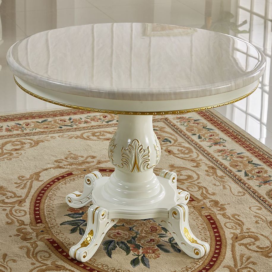 Solid Wood Victorian Round Dining Table Marble Table with Pedestal Base Clearhalo ' dining_table' 'Dining Tables & Seating' 'Dining Tables' 'furn' 'furn_dining_table' 'Furniture' 'furniture_dining_table' 'Kitchen & Dining Furniture' 'kitchen&dining_furn' 'kitchen' 'kitchen_dining_table' 1200x1200_dd43061a-50b2-485c-b194-4a0f7eefd9ed