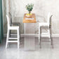 Contemporary Double Pedestal Bar Dining Table Rectangle Bar Table in Acrylic and Wood Clearhalo 'Bar Furniture' 'Bar Tables' 'bar_tables' 'furn' 'furn_bar_tables' 'Furniture' 'Kitchen & Dining Furniture' 1200x1200_dd4321d1-ac19-40ca-bd4a-c6dc15cf7843