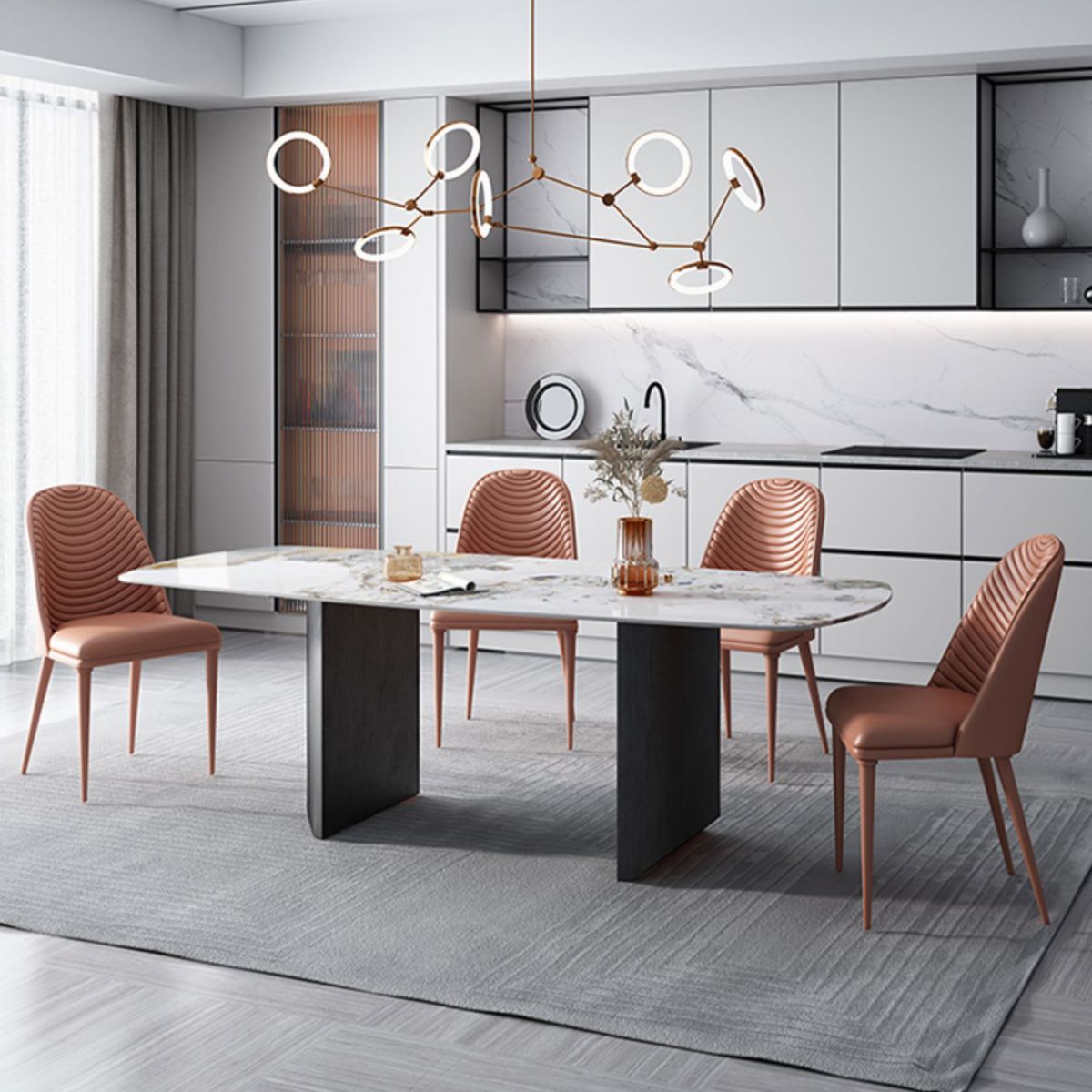 Metal Modern Rectangle Indoor Table Sintered Stone Table for Dining Room Clearhalo ' dining_table' 'Dining Tables & Seating' 'Dining Tables' 'furn' 'furn_dining_table' 'Furniture' 'furniture_dining_table' 'Kitchen & Dining Furniture' 'kitchen&dining_furn' 'kitchen' 'kitchen_dining_table' 1200x1200_dd446313-d643-4b6b-bd6f-8b944ad0cab2