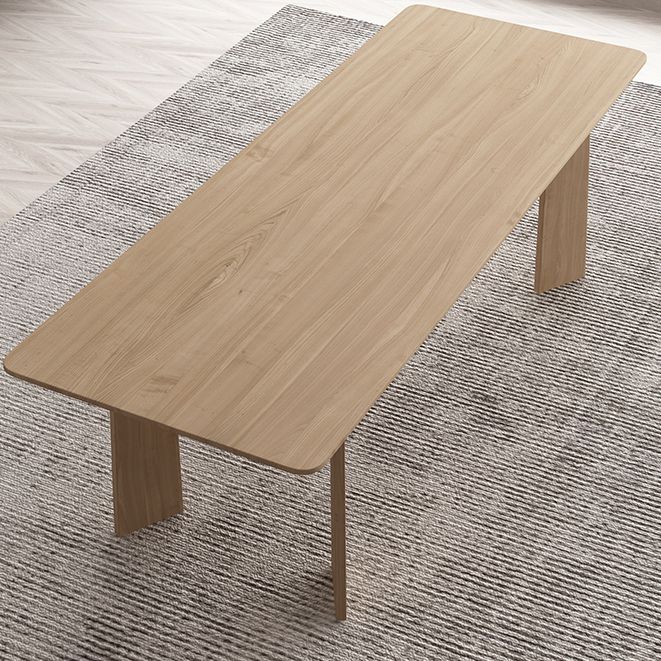 4 Natural Finish Legs Dining Table Modern Solid Wood Rectangle Dining Table Clearhalo 'Dining Tables & Seating' 'Dining Tables' 'dining_table' 'furn' 'furn_dining_table' 'Furniture' 'furniture_dining_table' 'Kitchen & Dining Furniture' 1200x1200_dd45515a-6784-45a6-8ac7-63bcdb72265e
