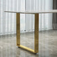 Marble Top Dining Table Modern Rectangle Dining Table with Sled Base Clearhalo 'Dining Tables & Seating' 'Dining Tables' 'dining_table' 'furn' 'furn_dining_table' 'Furniture' 'furniture_dining_table' 'Kitchen & Dining Furniture' 'kitchen' 'kitchen_dining_table' 1200x1200_dd4657ad-dcee-4330-a3f9-4f8cb801f309