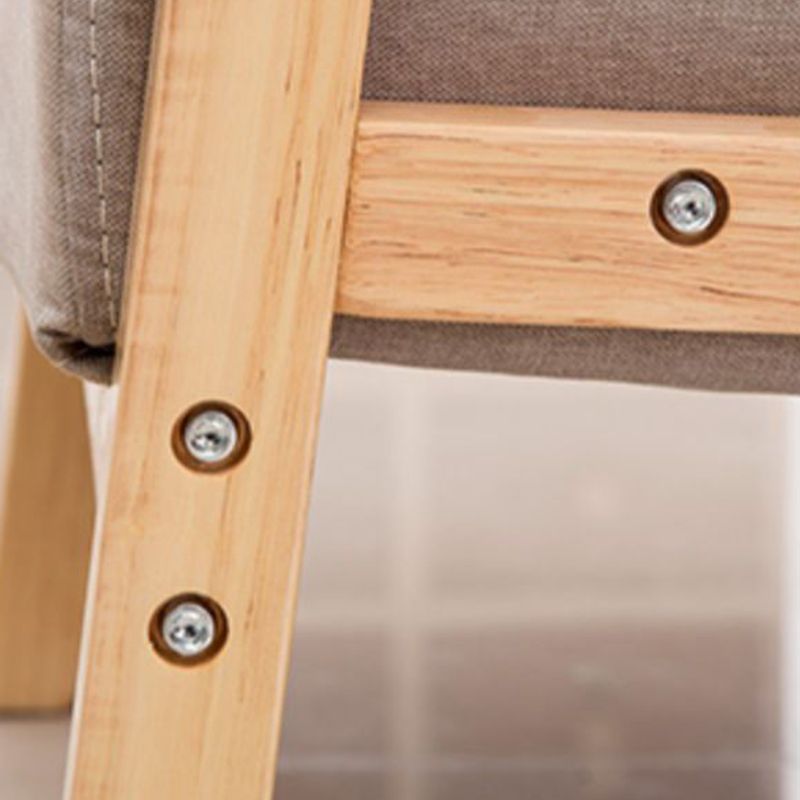 Sedia a braccio di lino 25.19 "l x 23.22" w x 27,95 "h poltrona accento con telaio in legno massiccio