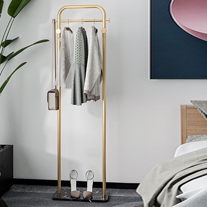 Rack de manteau moderne en métal encadré du rail suspendu et 4 hameçons Hall Stand