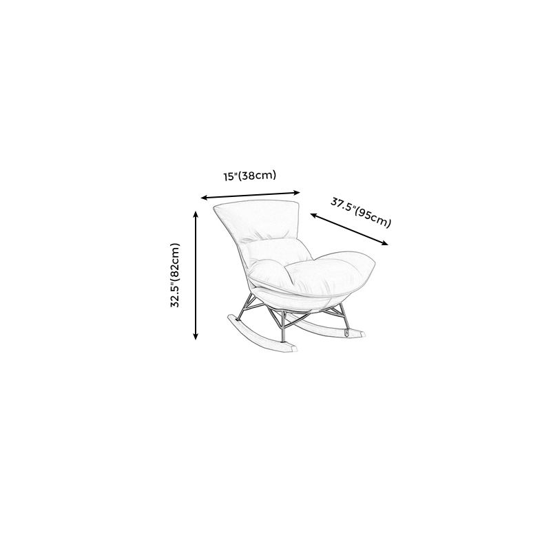 26.7 "L X37.4" W X32.2 "H Sewn Pillow Back Sled Stoel voor de woonkamer