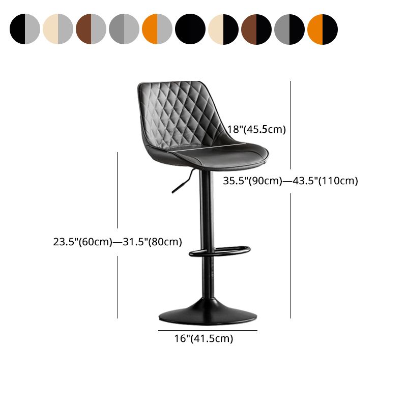 Dining Room Nordic Leather Bar Stool Modern Adjustable Height Stool Clearhalo 'Bar Furniture' 'Bar Stools' 'bar_stools' 'furn' 'furn_bar_stools' 'furniture_bar_stools' 'Kitchen & Dining Furniture' 'kitchen&dining_furn' 'kitchen' 'kitchen_furn' Furniture' 1200x1200_dd47dac7-60a6-4a8e-8a47-30b3f184648e
