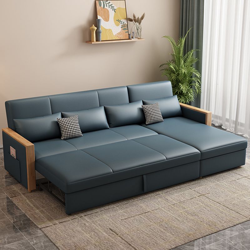 Fabric Square Arm Sectional Sofa 35.43"High Manual Reclining Sofa Bed with Storage Clearhalo 'furn' 'furn_sectionals' 'Furniture' 'furniture_sectionals' 'Living Room Furniture' 'Sectionals' 1200x1200_dd48156a-fcff-41d2-900d-e2ba40528759