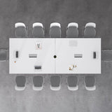 Tavolo da incontro in legno Home Office di scrittura rettangolare moderna