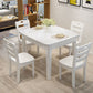 Rectangle 4 Legs Vintage Dining Table Wood Color Extendable Table of Solid Wood Clearhalo ' dining_table' 'Dining Tables & Seating' 'Dining Tables' 'furn' 'furn_dining_table' 'Furniture' 'furniture_dining_table' 'Kitchen & Dining Furniture' 'kitchen&dining_furn' 'kitchen' 'kitchen_dining_table' 1200x1200_dd4a5ea7-2a5b-45dc-b761-131b6be1f146