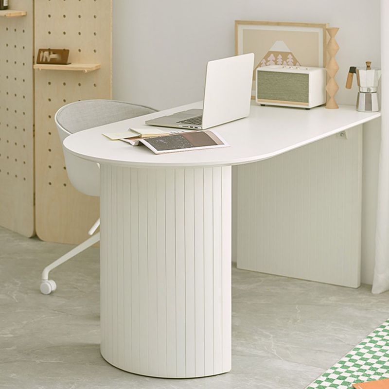 White Dinette Table with Pine Wood Base Modern Free Form Dining Table Clearhalo 'Dining Tables & Seating' 'Dining Tables' 'dining_table' 'furn' 'furn_dining_table' 'Furniture' 'Kitchen & Dining Furniture' 1200x1200_dd4ca8ea-3b7d-4e3d-b681-4327faae7ca1