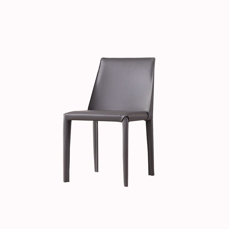 Contemporary Saddle Leather Restaurant Side Chair Parsons Matte Finish Dining Chair (Set of 2) Clearhalo ' kitchen&dining_furn' 'Dining Chairs' 'Dining Tables & Seating' 'dining_chair' 'furn' 'furn_dining_chair' 'Furniture' 'furniture_dining_chair' 'Kitchen & Dining Furniture' 'kitchen' 1200x1200_dd4d4136-8cc6-481c-8152-52b8bdc800c8