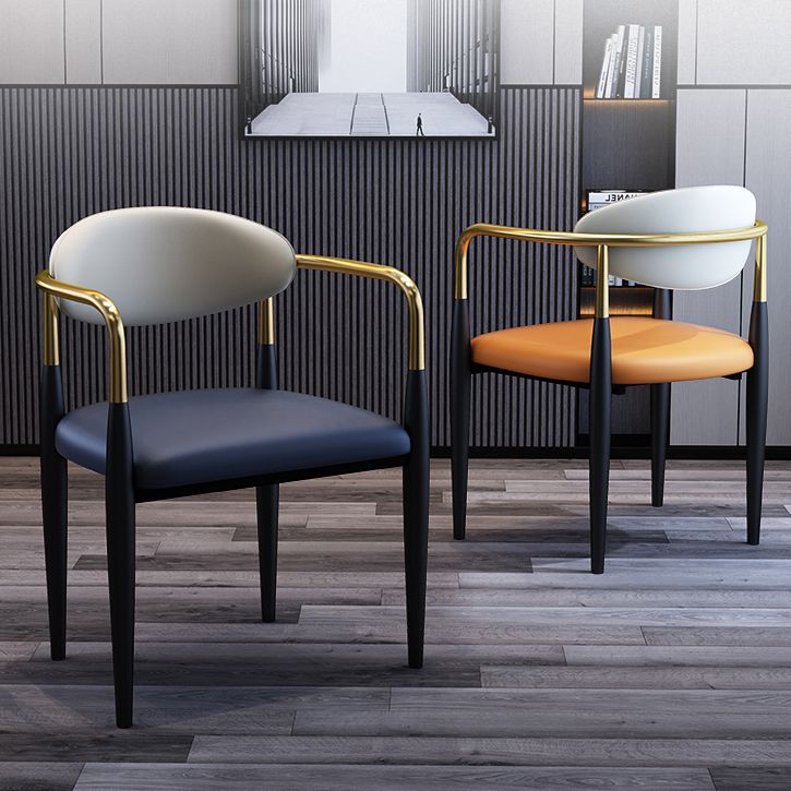 Glam Style Arm Chair Open Back Indoor Dining Chair (Set of 2/4) Clearhalo 'Dining Chairs' 'Dining Tables & Seating' 'dining_chair' 'furn' 'furn_dining_chair' 'Furniture' 'furniture_dining_chair' 'Kitchen & Dining Furniture' 1200x1200_dd4da6b7-edbf-4bd0-ad49-d1c91611ed6a