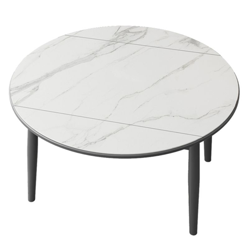 Modern Sintered Stone Dining Table Round Table with 4 Legs for Home Use Clearhalo ' dining_table' 'Dining Tables & Seating' 'Dining Tables' 'furn' 'furn_dining_table' 'Furniture' 'furniture_dining_table' 'Kitchen & Dining Furniture' 'kitchen&dining_furn' 'kitchen' 'kitchen_dining_table' 1200x1200_dd4e4379-e1a4-4c5f-b65d-835b15ff9865