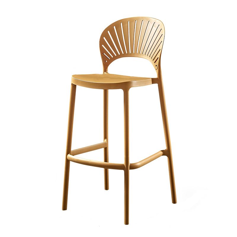 Nordic Style Plastic Barstool 4 Legs Backrest Colorful Bar Stool Clearhalo 'Bar Furniture' 'Bar Stools' 'bar_stools' 'furn' 'furn_bar_stools' 'furniture_bar_stools' 'Kitchen & Dining Furniture' 'kitchen&dining_furn' 'kitchen' 'kitchen_furn' Furniture' 1200x1200_dd4e6959-8eb8-48c2-a93a-a51ec1613ba5