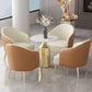 Glam Round Dining Table Set 1/5 Pieces Dinette Set with White Stone Top Clearhalo 'Dining Room Sets' 'Dining Tables & Seating' 'dining_room_set' 'furn' 'furn_dining_room_set' 'Furniture' 'Kitchen & Dining Furniture' 1200x1200_dd4f3563-0266-48c5-9892-84537c1841c1