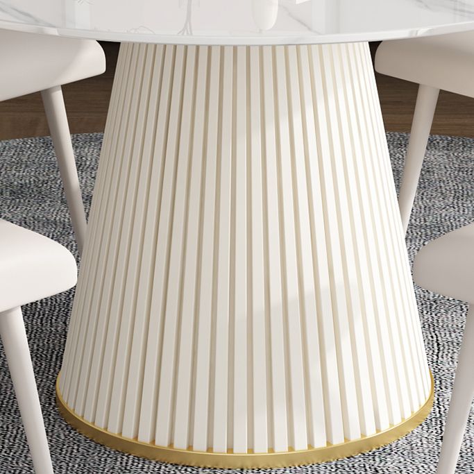 Contemporary Style Stone Table Round Pedestal Casual Dining Table for Home Clearhalo ' dining_table' 'Dining Tables & Seating' 'Dining Tables' 'furn' 'furn_dining_table' 'Furniture' 'furniture_dining_table' 'Kitchen & Dining Furniture' 'kitchen&dining_furn' 'kitchen' 'kitchen_dining_table' 1200x1200_dd502693-32f4-4998-a54b-d8fb7eb2aca4