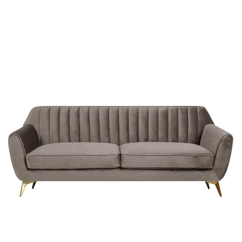 33.4 "Hフレアアームソリッドカラーリビングルーム用のベルベット標準ソファ