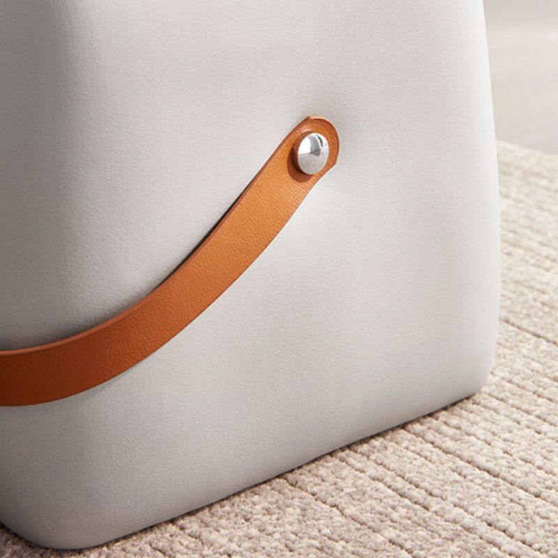 Pouf moderne Pouf Faux en cuir rembourré Portable