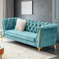 Tuxedo Arm Sofa 2/3-Seater Contemporary Tufted Velvet Sofa - 30.7" H