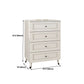 16" D Wooden Storage Chest Modern Style White Storage Chest Dresser for Bedroom