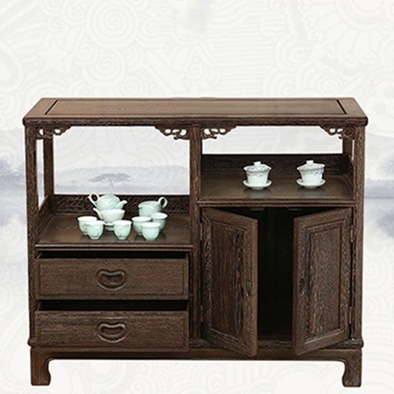 Gabinetes de servidor de madera de 2 cajones modernos incluidos para la sala de estar