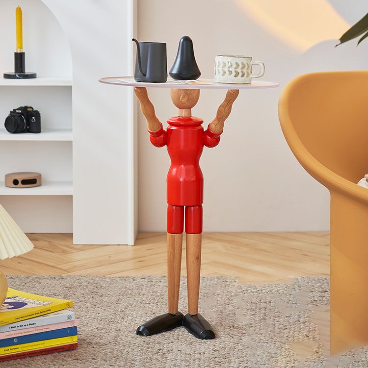 Table d'appoint d'accent en bois massif