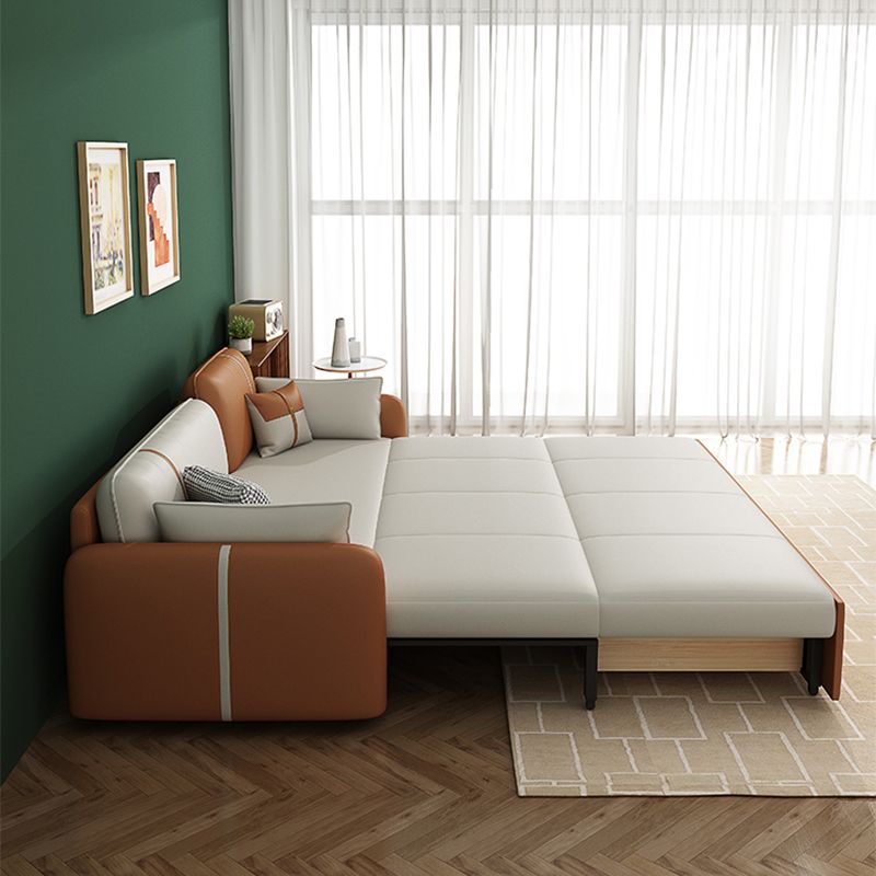 32,28 "H divano a braccio quadrato in fico contemporaneo con deposito