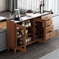 Zeitgenössischer Sideboard Brauner Holzrahmen Sideboard mit Tür und Schublade für Esszimmer