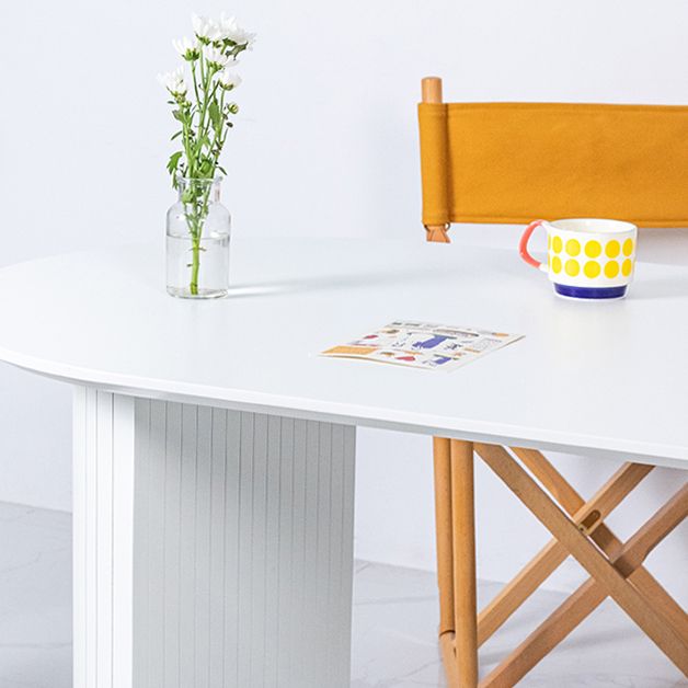 Modern Style Dining Table Double Pedestal Dining Table for Home Use Clearhalo ' dining_table' 'Dining Tables & Seating' 'Dining Tables' 'furn' 'furn_dining_table' 'Furniture' 'furniture_dining_table' 'Kitchen & Dining Furniture' 'kitchen&dining_furn' 'kitchen' 'kitchen_dining_table' 1200x1200_dd574a6d-9952-4e4a-9398-f5e6d379c283