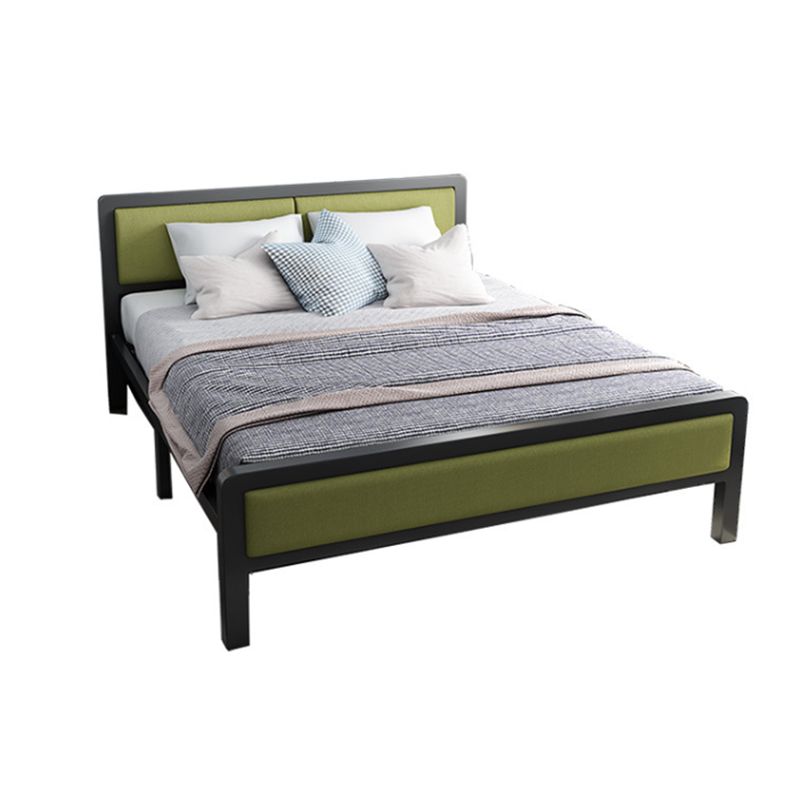 Contemporary Metal Standard Bed, Panel Rectangular Headboard Bed Clearhalo 'Bedroom Furniture' 'Beds' 'furn' 'furn_beds' 'Furniture' 1200x1200_dd5831e0-13a5-4820-9fa2-dbff4086736e