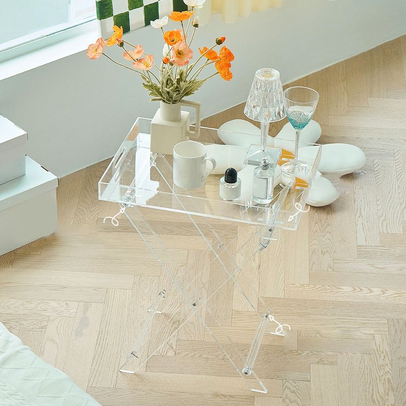 Rectangular Side Table Plastic Modernistic 20.1" W x 14.2" D x 24" H End Table Clearhalo 'Coffee & Accent Tables' 'End & Side Tables' 'end_side_tables' 'furn' 'furn_end_side_tables' 'Furniture' 'Living Room Furniture' 1200x1200_dd584761-d2d7-4f4a-9354-84867518e70e