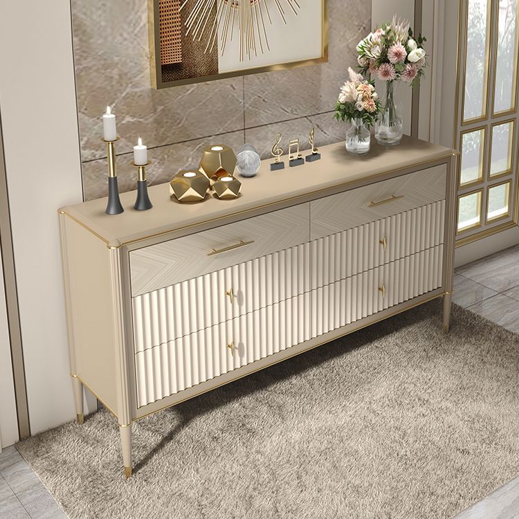 Wooden Storage Chest Dresser Glam Storage Chest with 6 Drawers Clearhalo 'Bedroom Furniture' 'Dressers & Chests' 'dressers_chests' 'furn' 'furn_dressers_chests' 'Furniture' 1200x1200_dd58ebbd-4694-4561-acc8-34717705e97f