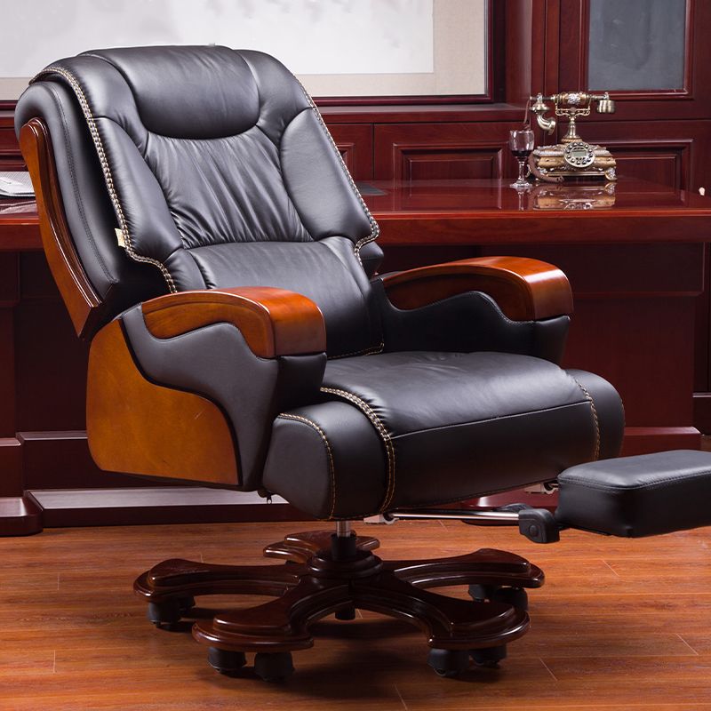 Sedia da ufficio moderna meccanismo di inclinazione in pelle Nessuna sedia da scivolo ergonomica angosciante