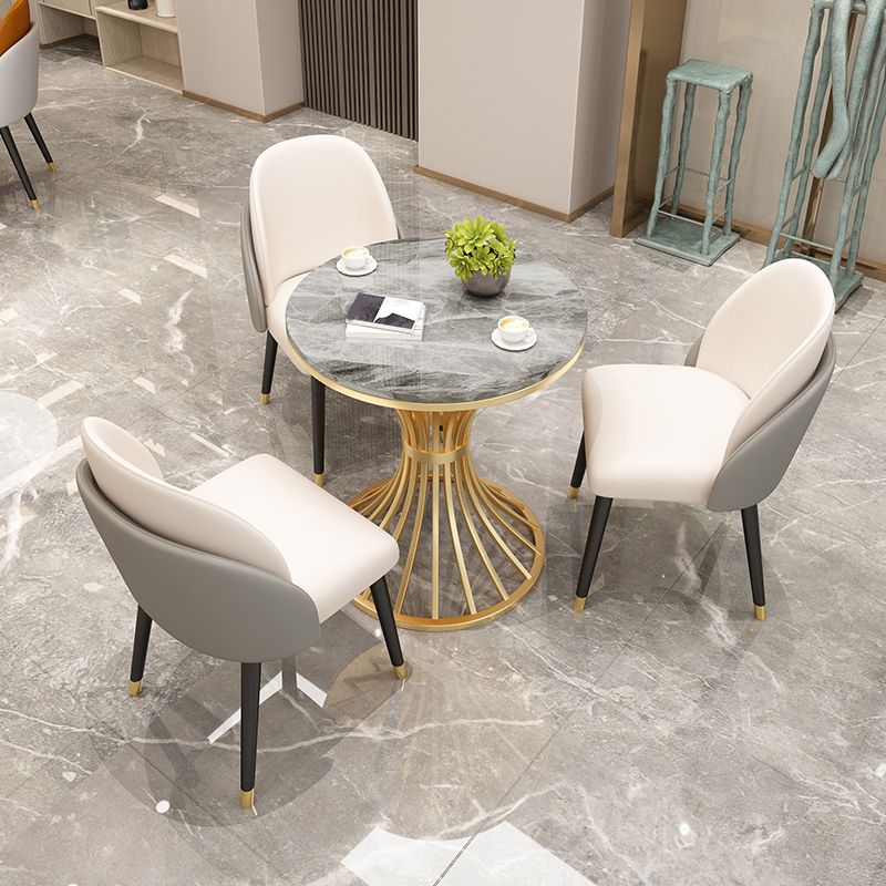 Polished Finish Stone Top Table Set for Home 1/2/3/4/5 Pieces Modern Dinette Set Clearhalo 'Dining Room Sets' 'Dining Tables & Seating' 'dining_room_set' 'furn' 'furn_dining_room_set' 'Furniture' 'Kitchen & Dining Furniture' 1200x1200_dd595c99-7a61-453c-8721-4b5425ef1e0b
