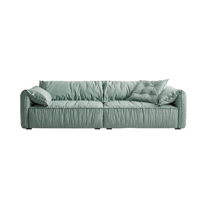 Contemporary Faux Leather Couch Down Filled Settee with Pillow Top Arm Clearhalo 'furn' 'furn_sofas' 'Furniture' 'furniture_sofas' 'Living Room Furniture' 'Sofa' 'sofas' 1200x1200_dd598593-010a-4146-bc9d-560ccfed4d2f
