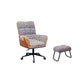 PU Leather Arm Chair 27.55" L x 25.59" W x 42.51" H Adjustable Armchair with Wheels Clearhalo 'Accent Chairs' 'accent_chairs' 'Chairs & Seating' 'furn' 'furn_accent_chairs' 'Furniture' 'Living Room Furniture' 1200x1200_dd59ab06-ff99-4042-8531-a680b4fc3e4e