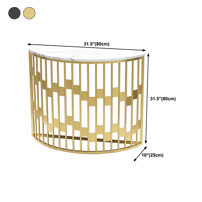 Hall Console Accent Tabla 31 -pulgada con mármol blanco blanco luna