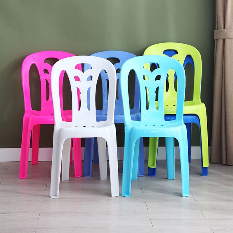 Contemporary Plastic Dining Armless Chair Slat Back Side Stackable Chairs for Home Clearhalo ' kitchen&dining_furn' 'Dining Chairs' 'Dining Tables & Seating' 'dining_chair' 'furn' 'furn_dining_chair' 'Furniture' 'furniture_dining_chair' 'Kitchen & Dining Furniture' 'kitchen' 1200x1200_dd5d1028-9aa8-4fdb-bae4-543ef2f7943d