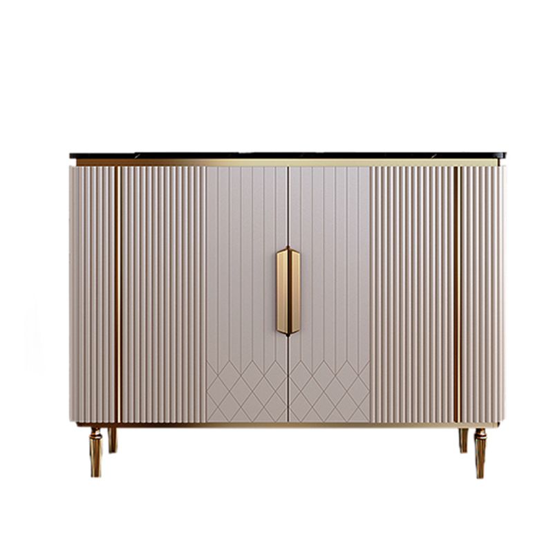 Zeitgenössischer Seitenbrett Marmor -Sideboardschrank mit Beinen für Esszimmer