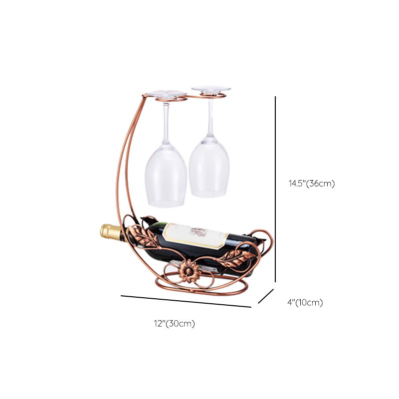 Metal Countertop Wine Glass Stemware Rack Holder Contemporary Bottle Rack Single Rail Clearhalo 'furn' 'furn_wine_racks' 'Furniture' 'Kitchen & Dining Furniture' 'Wine Racks' 'wine_racks' 1200x1200_dd5e6fea-3c41-41b2-8ec1-3eb057c26efb