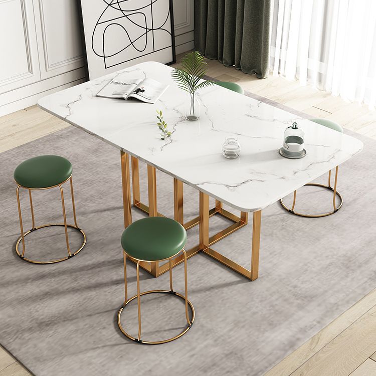 Contemporary Style Table Stone Dining Table Rectangle for Dining Room Home Clearhalo ' dining_table' 'Dining Tables & Seating' 'Dining Tables' 'furn' 'furn_dining_table' 'Furniture' 'furniture_dining_table' 'Kitchen & Dining Furniture' 'kitchen&dining_furn' 'kitchen' 'kitchen_dining_table' 1200x1200_dd600cb7-cc39-446a-88b1-0327662cbe95
