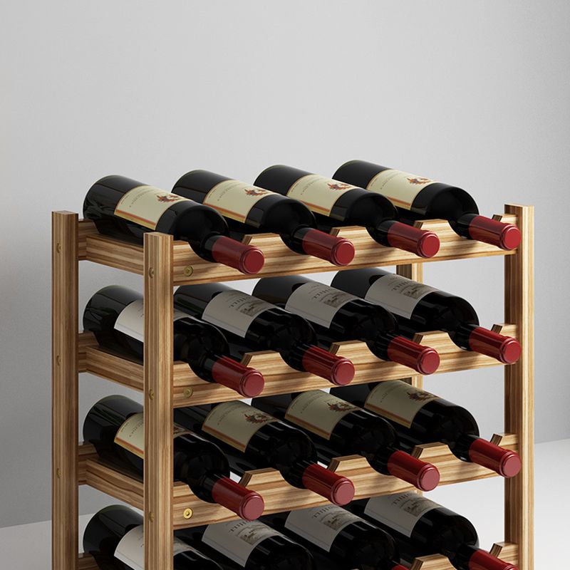 Modern Countertop Wine Bottle Holder Pine Bottle Wine Rack with Shelf Clearhalo 'furn' 'furn_wine_racks' 'Furniture' 'Kitchen & Dining Furniture' 'Wine Racks' 'wine_racks' 1200x1200_dd608191-d86a-4d67-863b-96810b0f950b