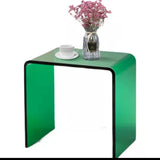 Acrylic Living Room Side Table Modern Rectangular Sled End Table Clearhalo 'Coffee & Accent Tables' 'End & Side Tables' 'end_side_table' 'end_side_tables' 'furn' 'furn_end_side_tables' 'Furniture' 'furniture_end_side_table' 'Living Room Furniture' 1200x1200_dd60dcfb-96c6-4739-a4e2-056431180c83