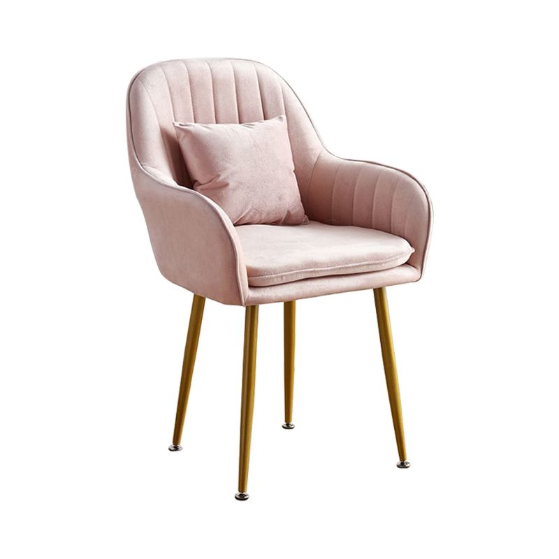 Scandinavian Powder Room Solid Back Side Chair Velvet Matte Finish Dining Chair Clearhalo ' kitchen&dining_furn' 'Dining Chairs' 'Dining Tables & Seating' 'dining_chair' 'furn' 'furn_dining_chair' 'Furniture' 'furniture_dining_chair' 'Kitchen & Dining Furniture' 'kitchen' 1200x1200_dd61641d-0e55-4619-afe2-58ec92440f7d